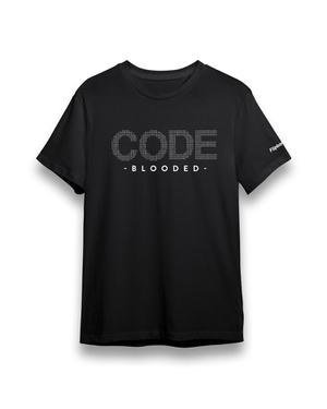 Code Blooded_23_7_19 Round Neck T-shirt - Black